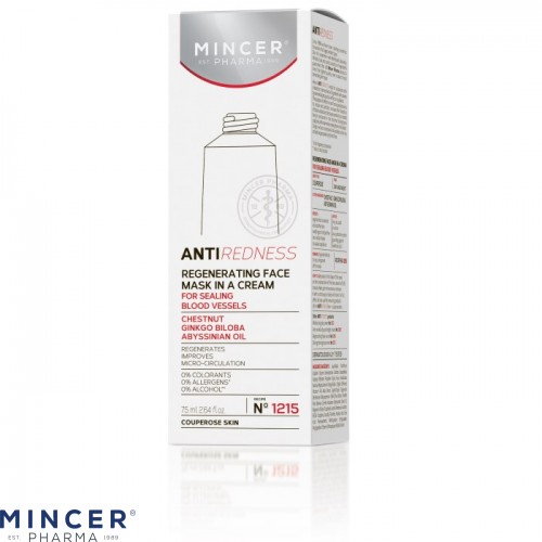 MINCER PHARMA ANTI REDNESS N° 1215 - Maska za regeneraciju i učvršćivanje krvnih sudova 75ml
